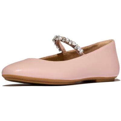 A0Q-D72 Fitflop PENSIERI DELICATI Damskie baleriny ze skóry perłowej i kryształowej, wyblakły rumieniec, 4 UK, Wyblakły rumieniec, 37 EU A0Q-D72 Fitflop PENSIERI DELICATI Damskie baleriny ze skóry perłowej i kryształowej, wyblakły rumieniec, 4 UK, Wyblakły rumieniec, 37 EU