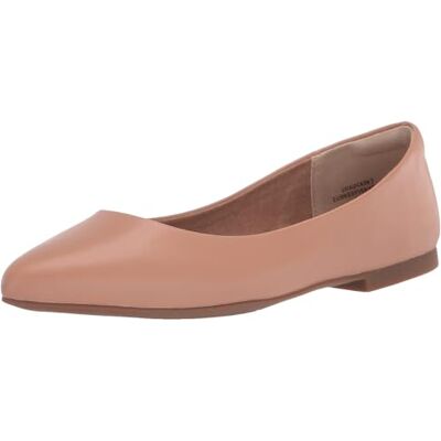 May Amazon Essentials Damskie płaskie baleriny ze szpiczastym noskiem, jasny wielbłąd, 37.5 EU Szeroki May Amazon Essentials Damskie płaskie baleriny ze szpiczastym noskiem, jasny wielbłąd, 37.5 EU Szeroki
