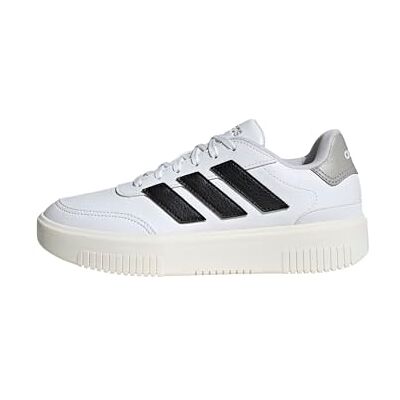 NKS30 adidas Kobiety COURTBLOCK SHOES, ftwr white/core black/grey two, 35 1/2 EU NKS30 adidas Kobiety COURTBLOCK SHOES, ftwr white/core black/grey two, 35 1/2 EU