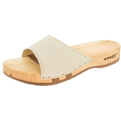 6051 Woody Damskie buty drewniane Heidi, kremowe, 41 EU, kremowy, 41 EU 6051 Woody Damskie buty drewniane Heidi, kremowe, 41 EU, kremowy, 41 EU