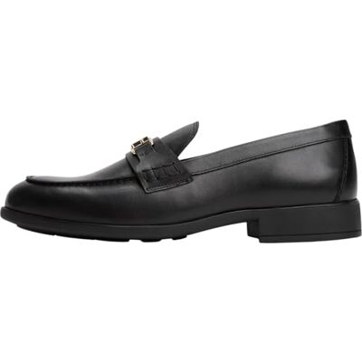 FW0FW08705BDS39 Tommy Hilfiger Damskie skórzane mokasyny z logo Th Fw0fw08705, Czarny, 39 EU FW0FW08705BDS39 Tommy Hilfiger Damskie skórzane mokasyny z logo Th Fw0fw08705, Czarny, 39 EU