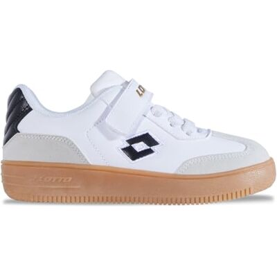 2601250K LOTTO Makera K Kids Sneaker buty dziecięce, uniseks, biały/czarny, 34 EU 2601250K LOTTO Makera K Kids Sneaker buty dziecięce, uniseks, biały/czarny, 34 EU
