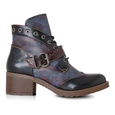 KA342A Joe Browns Damskie masywne botki z oczkami, niebieskie wielokolorowe, 4 UK, Niebieski, kolorowy, 37 EU KA342A Joe Browns Damskie masywne botki z oczkami, niebieskie wielokolorowe, 4 UK, Niebieski, kolorowy, 37 EU