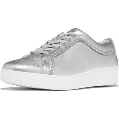 E4H-011 Fitflop Damskie skórzane trampki Rally Crystal-Trim Srebro, 37,5 EU, Srebrny, 38.5 EU E4H-011 Fitflop Damskie skórzane trampki Rally Crystal-Trim Srebro, 37,5 EU, Srebrny, 38.5 EU