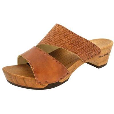 23250 Woody Damskie buty drewniane Kate, brązowy szafran, 36 EU, Saforbraun, 36 EU 23250 Woody Damskie buty drewniane Kate, brązowy szafran, 36 EU, Saforbraun, 36 EU