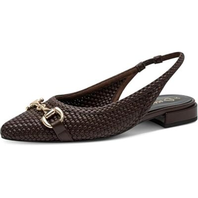 2-29427-46 Marco Tozzi Damskie Ballerinas Baleriny, czekolada, 36 EU 2-29427-46 Marco Tozzi Damskie Ballerinas Baleriny, czekolada, 36 EU
