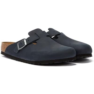 59463 Birkenstock Boston Birko-Flor, sandały dla dorosłych, uniseks, czarny, 46 EU wąski 59463 Birkenstock Boston Birko-Flor, sandały dla dorosłych, uniseks, czarny, 46 EU wąski