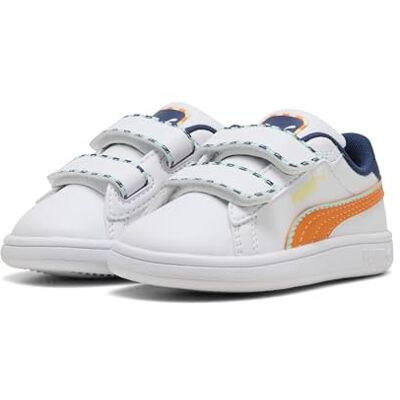 402828 PUMA Baby Girls Smash 3.0 Playdate V INF Sneaker, White-Orange GLO, 20,5 EU, Puma White Orange Glo, 20.5 EU 402828 PUMA Baby Girls Smash 3.0 Playdate V INF Sneaker, White-Orange GLO, 20,5 EU, Puma White Orange Glo, 20.5 EU