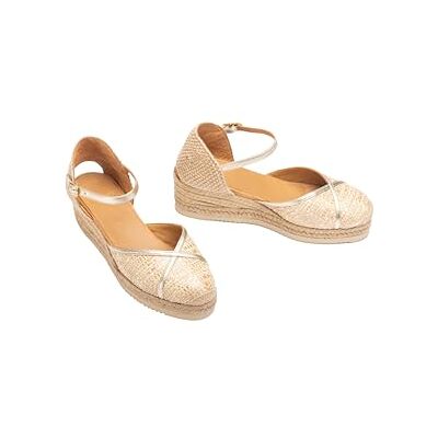 36 UNISA Damskie espadryle z klamrą, zamszem i skórą, platformą jutową, podeszwą EVA Superlight 36 UNISA Damskie espadryle z klamrą, zamszem i skórą, platformą jutową, podeszwą EVA Superlight