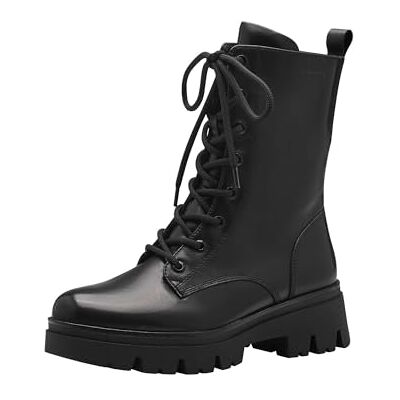 8-85215-43 Tamaris COMFORT damskie botki sznurowane, z zamkiem błyskawicznym, bez podszewki, czarny, 37 EU 8-85215-43 Tamaris COMFORT damskie botki sznurowane, z zamkiem błyskawicznym, bez podszewki, czarny, 37 EU