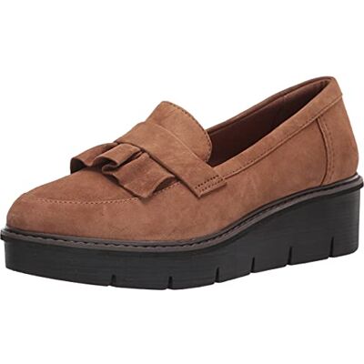 26163828-303 Clarks Damskie mokasyny Airabell Slip, Ciemny khaki zamsz, 35.5 EU 26163828-303 Clarks Damskie mokasyny Airabell Slip, Ciemny khaki zamsz, 35.5 EU