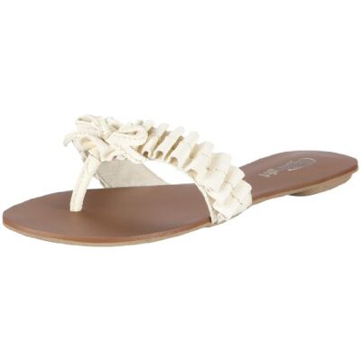 108008 Buffalo London 308-13338-1 TUMBLE LEATHER BLACK 01 107996 damskie sandały/japonki, biały biały White 38 EU 108008 Buffalo London 308-13338-1 TUMBLE LEATHER BLACK 01 107996 damskie sandały/japonki, biały biały White 38 EU