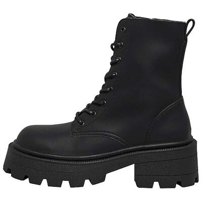 15304974 ONLY Damskie botki ONLBANYU-3 PU Monochromatyczne LACE Boot NOOS, czarne, rozmiar 39 EU, czarny, 39 EU 15304974 ONLY Damskie botki ONLBANYU-3 PU Monochromatyczne LACE Boot NOOS, czarne, rozmiar 39 EU, czarny, 39 EU