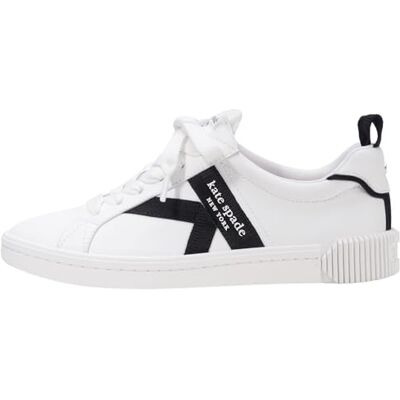 KG693 Kate Spade New York's Women's Signature Lace Up Sneaker, White, 6 UK KG693 Kate Spade New York's Women's Signature Lace Up Sneaker, White, 6 UK