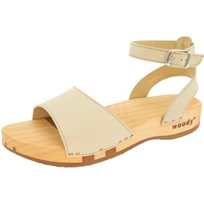 16222 Woody Damskie buty drewniane Jana, kremowe, 43 EU, kremowy, 43 EU 16222 Woody Damskie buty drewniane Jana, kremowe, 43 EU, kremowy, 43 EU