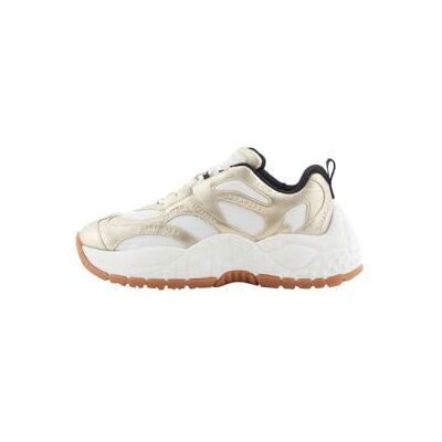 XDX120XV897U299 Armani Exchange Vedder, Chunky Sole, laminowane detale, logo typu sneaker, Pale Gold Off White, 38.5 EU XDX120XV897U299 Armani Exchange Vedder, Chunky Sole, laminowane detale, logo typu sneaker, Pale Gold Off White, 38.5 EU