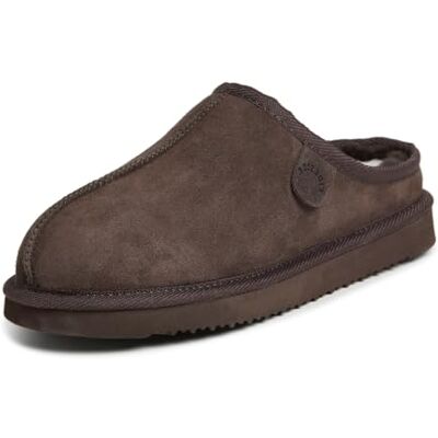 75139 Fireside by Dearfoams Męskie kapcie Grafton Shearling Clog, Kawa 39 EU 75139 Fireside by Dearfoams Męskie kapcie Grafton Shearling Clog, Kawa 39 EU