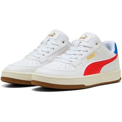 403203 PUMA Unisex Caven 2.0 Retro Jr Sneaker, Puma Biała czerwona guma na cały czas, 35.5 EU 403203 PUMA Unisex Caven 2.0 Retro Jr Sneaker, Puma Biała czerwona guma na cały czas, 35.5 EU