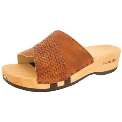 23240 Woody Damskie buty drewniane Lucy, brązowy szafran, 36 EU, Saforbraun, 36 EU 23240 Woody Damskie buty drewniane Lucy, brązowy szafran, 36 EU, Saforbraun, 36 EU