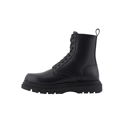 XUM018 Armani Exchange Męska czarna edycja, Chunky Sole, prawdziwa skóra Ankle Boot, czarny, 41.5 EU XUM018 Armani Exchange Męska czarna edycja, Chunky Sole, prawdziwa skóra Ankle Boot, czarny, 41.5 EU