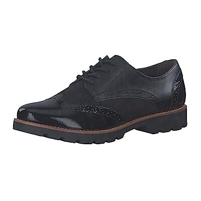 8-8-23760-21-008-36 Jana Damskie buty sznurowane Oxford, lakierowane, szerokość H, wiele szerokości, Black nubuc, 36 EU 8-8-23760-21-008-36 Jana Damskie buty sznurowane Oxford, lakierowane, szerokość H, wiele szerokości, Black nubuc, 36 EU