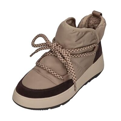IA4-076 Fitflop Damskie buty F-Mode W/Odporne BIOFLEECE MESH Płaskie botki Botki, Szarobrązowe, 40 UK, brązowy (taupe), 41 EU IA4-076 Fitflop Damskie buty F-Mode W/Odporne BIOFLEECE MESH Płaskie botki Botki, Szarobrązowe, 40 UK, brązowy (taupe), 41 EU