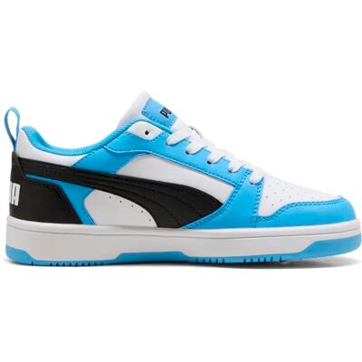 393833 PUMA Rebound V6 LO JR Sneaker, Team Light Blue Black White, 5,5 UK, Zespół Jasnoniebieski PUMA Czarny PUMA Biały, 38.5 EU 393833 PUMA Rebound V6 LO JR Sneaker, Team Light Blue Black White, 5,5 UK, Zespół Jasnoniebieski PUMA Czarny PUMA Biały, 38.5 EU