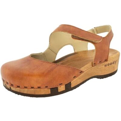 16542 Woody Damskie buty drewniane Nicole, brązowy szafran, 36 EU, Saforbraun, 36 EU 16542 Woody Damskie buty drewniane Nicole, brązowy szafran, 36 EU, Saforbraun, 36 EU