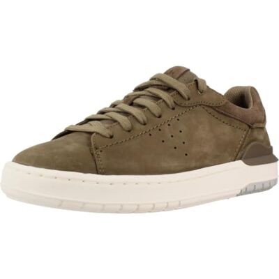 Clarks Courtlite 2 Run Oliwkowy Nubuk Skóra Mężczyźni - Sneakers Clarks Courtlite 2 Run Oliwkowy Nubuk Skóra Mężczyźni - Sneakers