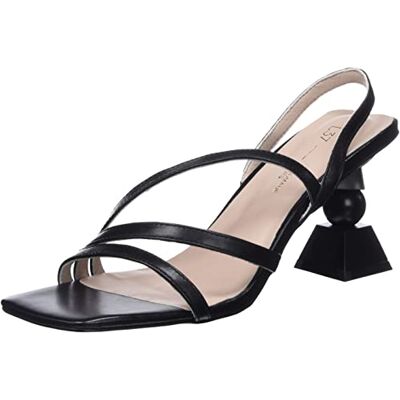 O_VOYVOY_ALLBLACK_35 L37 HANDMADE SHOES Voyage Heeled sandały damskie, czarny, 35 EU O_VOYVOY_ALLBLACK_35 L37 HANDMADE SHOES Voyage Heeled sandały damskie, czarny, 35 EU