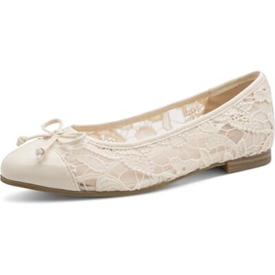 2-82102-46 Marco Tozzi Damskie baleriny , Cream Comb, 38 EU 2-82102-46 Marco Tozzi Damskie baleriny , Cream Comb, 38 EU