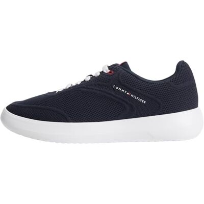FM0FM05886 Tommy Hilfiger Męska nowoczesna dzianina Lightcup Low Top, niebieski, 9 FM0FM05886 Tommy Hilfiger Męska nowoczesna dzianina Lightcup Low Top, niebieski, 9