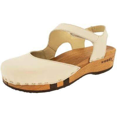 16542 Woody Damskie buty drewniane Nicole, kremowe, rozmiar 39 EU, kremowy, 39 eu 16542 Woody Damskie buty drewniane Nicole, kremowe, rozmiar 39 EU, kremowy, 39 eu