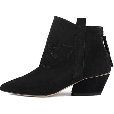 B_FMN_SW4_39 L37 HANDMADE SHOES Damskie botki zamszowe I ręcznie wykonane buty I wyjątkowy styl I Feel My Needs Ankle Boot, czarne, 39 EU, czarny, 39 EU B_FMN_SW4_39 L37 HANDMADE SHOES Damskie botki zamszowe I ręcznie wykonane buty I wyjątkowy styl I Feel My Needs Ankle Boot, czarne, 39 EU, czarny, 39 EU