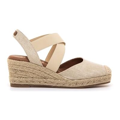 55913 C59815 MTNG Damskie 55913 Espadryle Wedge Sandal, Leno Champagne, 38 EU 55913 C59815 MTNG Damskie 55913 Espadryle Wedge Sandal, Leno Champagne, 38 EU