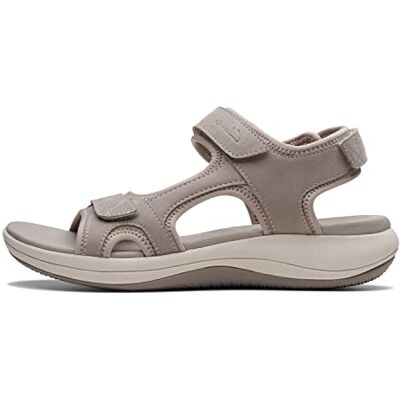 26171413 Clarks Damskie sandały Mira BayFlat, Tkanina kamienna, 7 26171413 Clarks Damskie sandały Mira BayFlat, Tkanina kamienna, 7