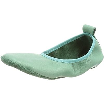 120450_21 Pololo Unisex dziecięce baleriny zielone kapcie, zielony 21 EU 120450_21 Pololo Unisex dziecięce baleriny zielone kapcie, zielony 21 EU