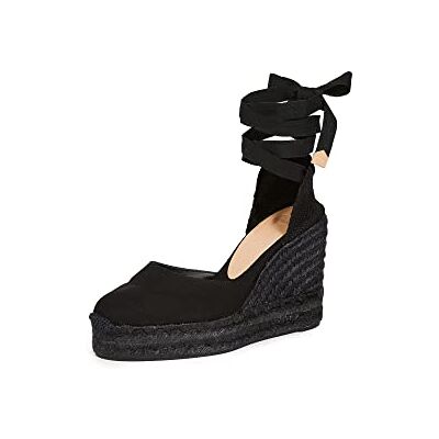 020966 100 Castañer · Espadryle CARINA C/8ED/001 z bawełny organicznej z podwójną platformą i 11 cm barwionym klinem damskie, Czarny (Black), 37 EU 020966 100 Castañer · Espadryle CARINA C/8ED/001 z bawełny organicznej z podwójną platformą i 11 cm barwionym klinem damskie, Czarny (Black), 37 EU