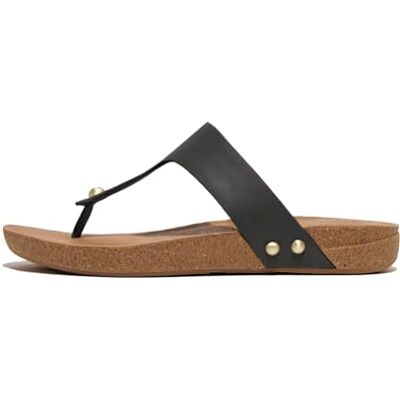 HE9-001 Fitflop Damskie sandały ze skóry Iqushion, Czarny, 37 EU HE9-001 Fitflop Damskie sandały ze skóry Iqushion, Czarny, 37 EU