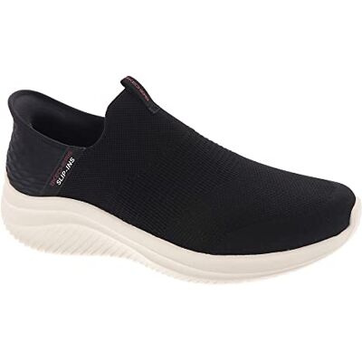 232450W BLK Skechers Męskie mokasyny Ultra Flex 3.0 Smooth Step bez użycia rąk, męskie, Czarne dzianinowe czerwone wykończenie, 7 UK Wide 232450W BLK Skechers Męskie mokasyny Ultra Flex 3.0 Smooth Step bez użycia rąk, męskie, Czarne dzianinowe czerwone wykończenie, 7 UK Wide