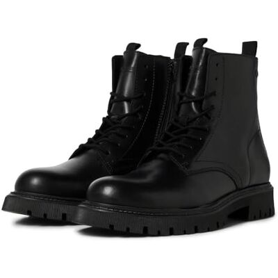 12241131 Bestseller A/S Jfwdixon Leather Boot Sn buty sznurowane, antracytowy, 40 EU 12241131 Bestseller A/S Jfwdixon Leather Boot Sn buty sznurowane, antracytowy, 40 EU