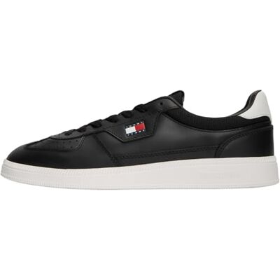 EM0EM01762 Tommy Jeans Męska skóra Greenwich Edge Low Top, czarna, 8 EM0EM01762 Tommy Jeans Męska skóra Greenwich Edge Low Top, czarna, 8