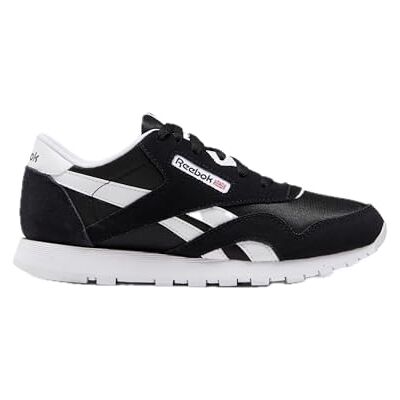 100038011 Reebok CL Nylon Sneaker, czarne/białe, dziecko 7 UK, Czarny, biały, 7 UK Child 100038011 Reebok CL Nylon Sneaker, czarne/białe, dziecko 7 UK, Czarny, biały, 7 UK Child