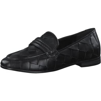 2-2-24200-28 Marco Tozzi Damskie mokasyny Leder Slipper, Czarny Antic, 38 EU 2-2-24200-28 Marco Tozzi Damskie mokasyny Leder Slipper, Czarny Antic, 38 EU