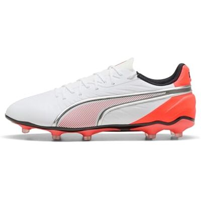 108832 PUMA Buty piłkarskie uniseks King Match Fg/Ag, Puma Biały PUMA srebrny świecący czerwony, 40 EU 108832 PUMA Buty piłkarskie uniseks King Match Fg/Ag, Puma Biały PUMA srebrny świecący czerwony, 40 EU