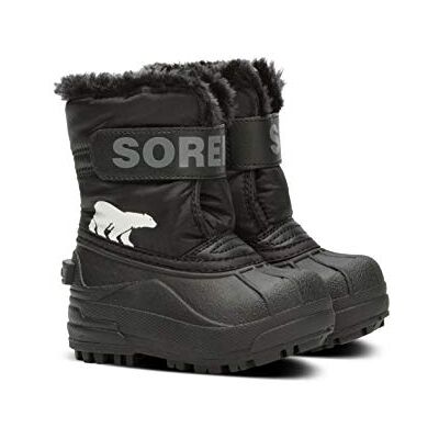 1869562_010 Sorel Snow Commander Waterproof kozaki zimowe Unisex dzieci, Czarny czarny Charcoal, 22 EU 1869562_010 Sorel Snow Commander Waterproof kozaki zimowe Unisex dzieci, Czarny czarny Charcoal, 22 EU