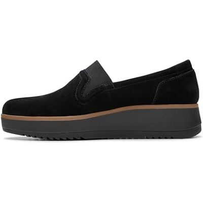 261801184 Clarks Zylah Sky Womens Black Sde, 4.5 261801184 Clarks Zylah Sky Womens Black Sde, 4.5