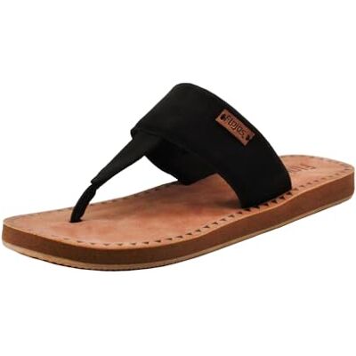 329 Flojos Women's Grace Flat Sandal, Black/TAN, 6 329 Flojos Women's Grace Flat Sandal, Black/TAN, 6