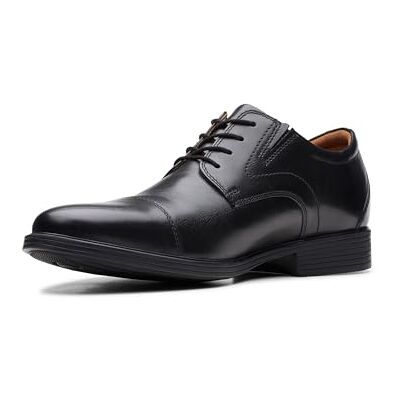 26152912-003 Clarks Whiddon Cap Oxford Buty męskie, Czarna skóra, 7.5 Wide 26152912-003 Clarks Whiddon Cap Oxford Buty męskie, Czarna skóra, 7.5 Wide