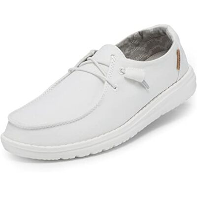 121410123 Hey Dude Dziewczyna Wendy Youth MOC Toe Shoes, Chambray White, 37 EU 121410123 Hey Dude Dziewczyna Wendy Youth MOC Toe Shoes, Chambray White, 37 EU